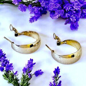 Sterling Silver Earrings Hoop Dangle Leverback Chunky Lightweight Thailand